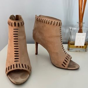 Loeffler Randall blush suede booties size 8